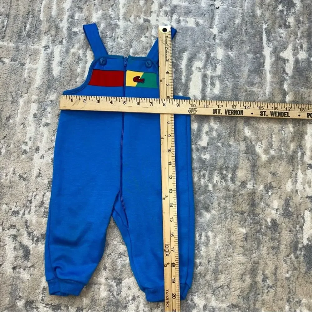Vintage Lacoste IZOD Color Block Blue Romper 6-9 months
